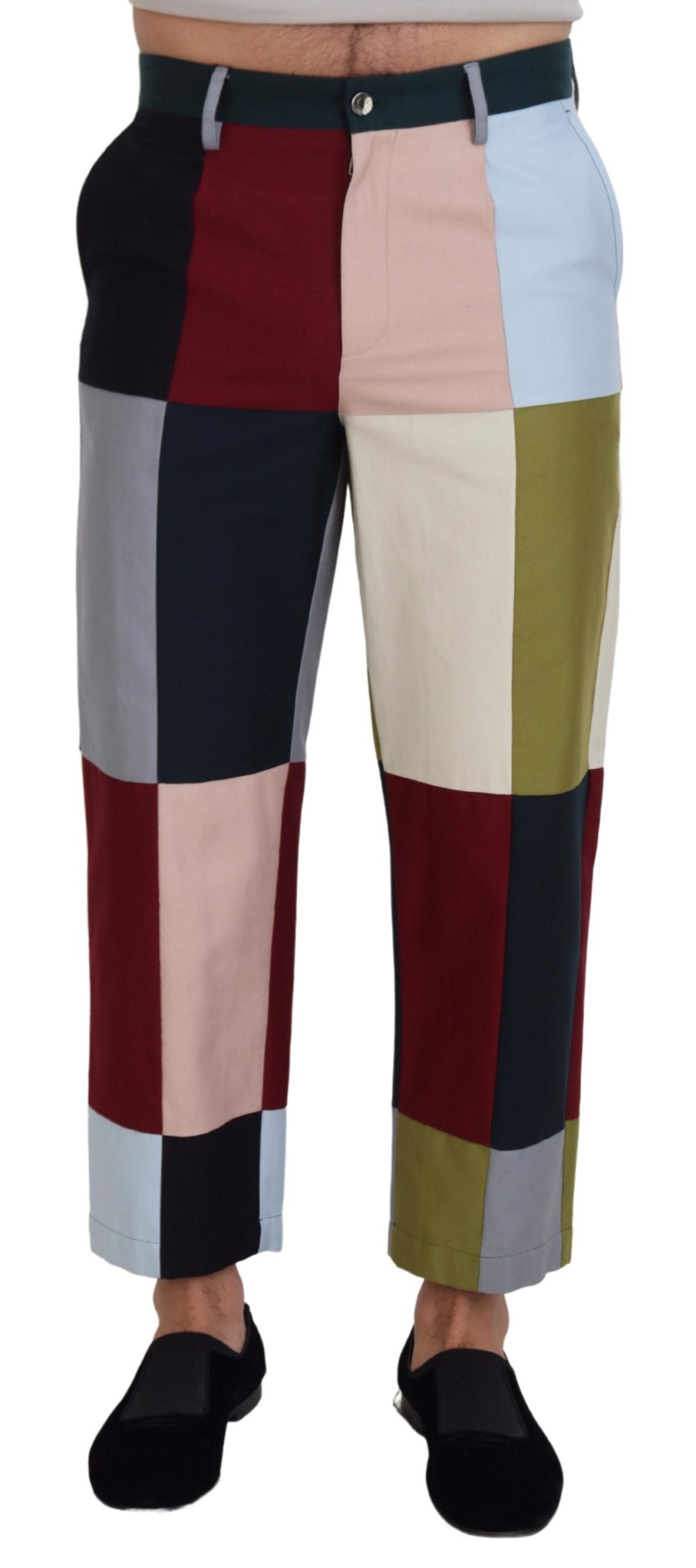 Dolce & Gabbana Stunning Multicolor Patchwork Pants IT48 / M