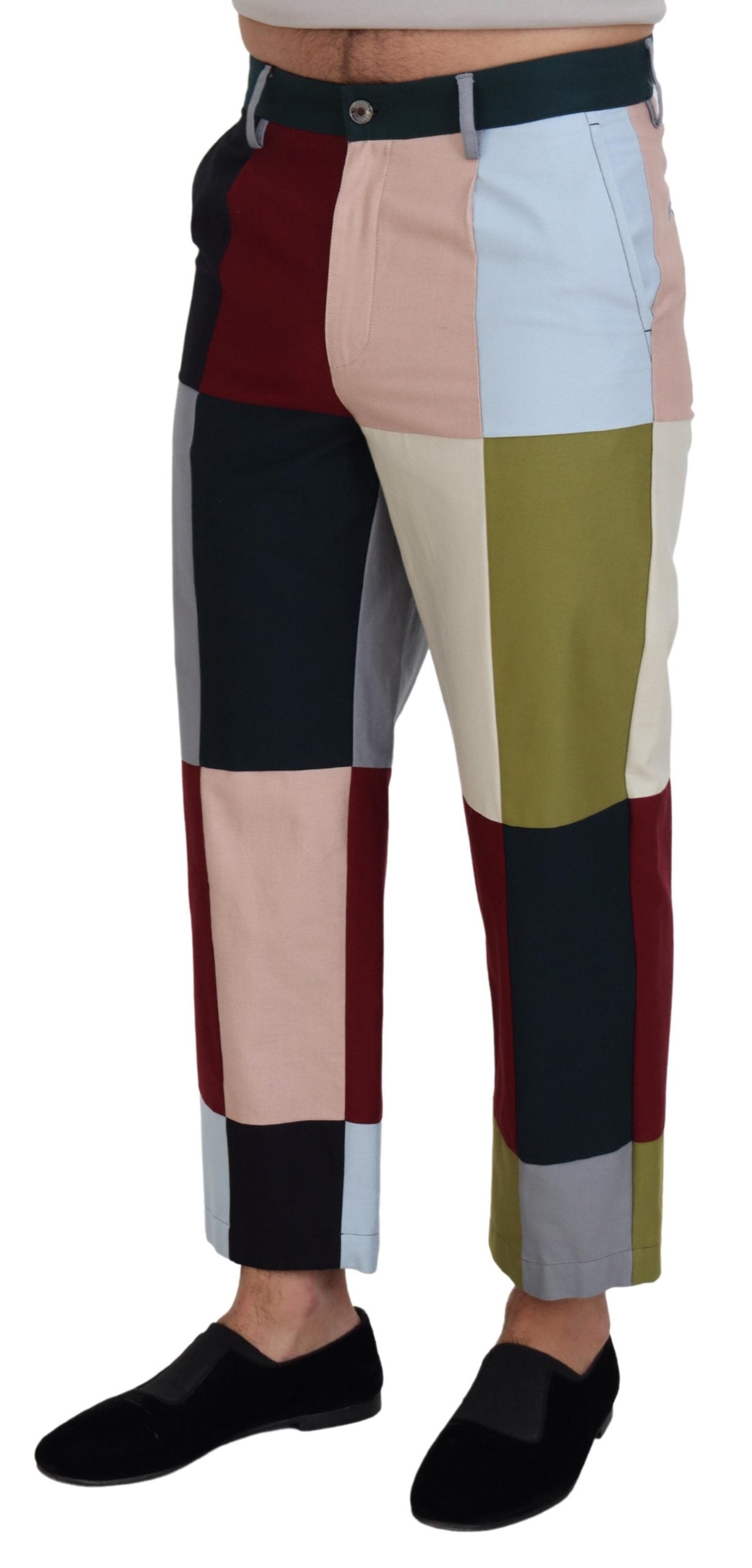 Dolce & Gabbana Stunning Multicolor Patchwork Pants IT48 / M