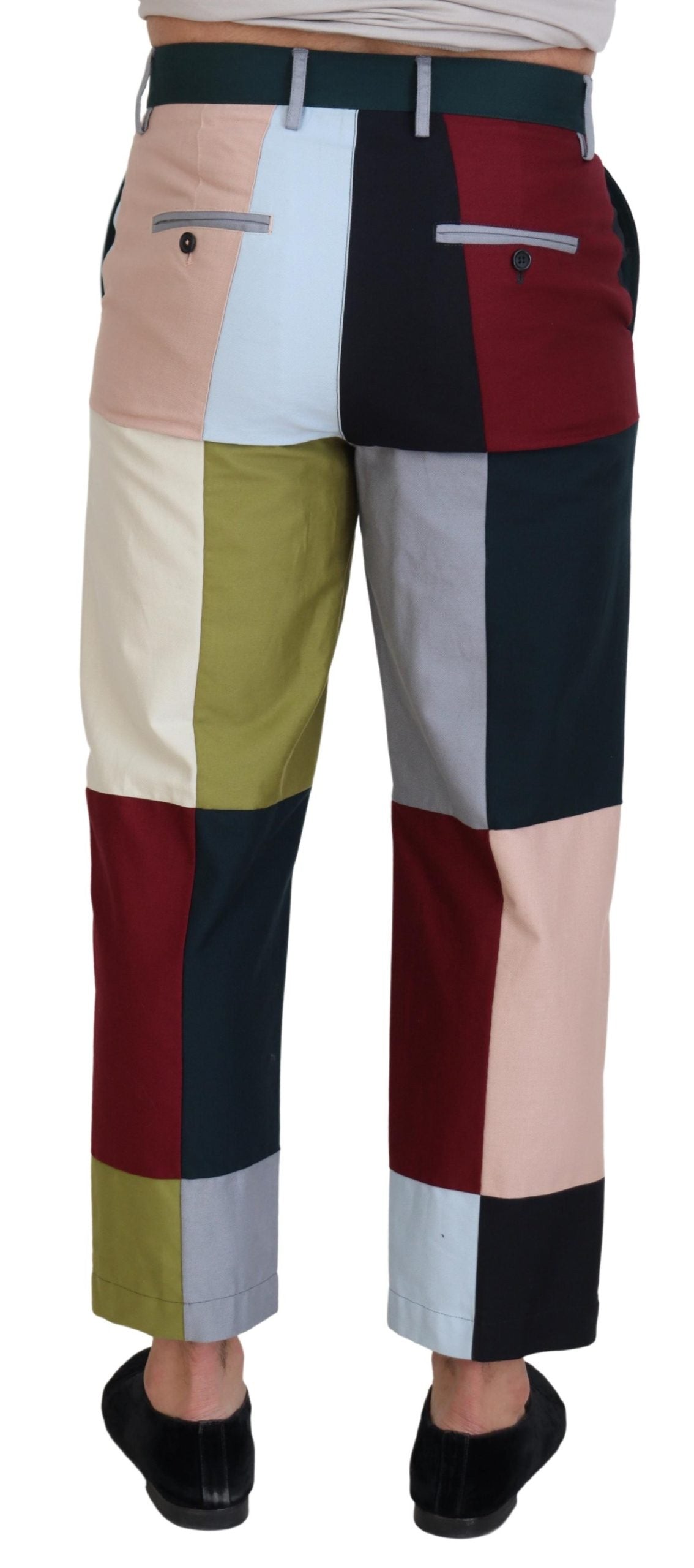 Dolce & Gabbana Stunning Multicolor Patchwork Pants IT48 / M