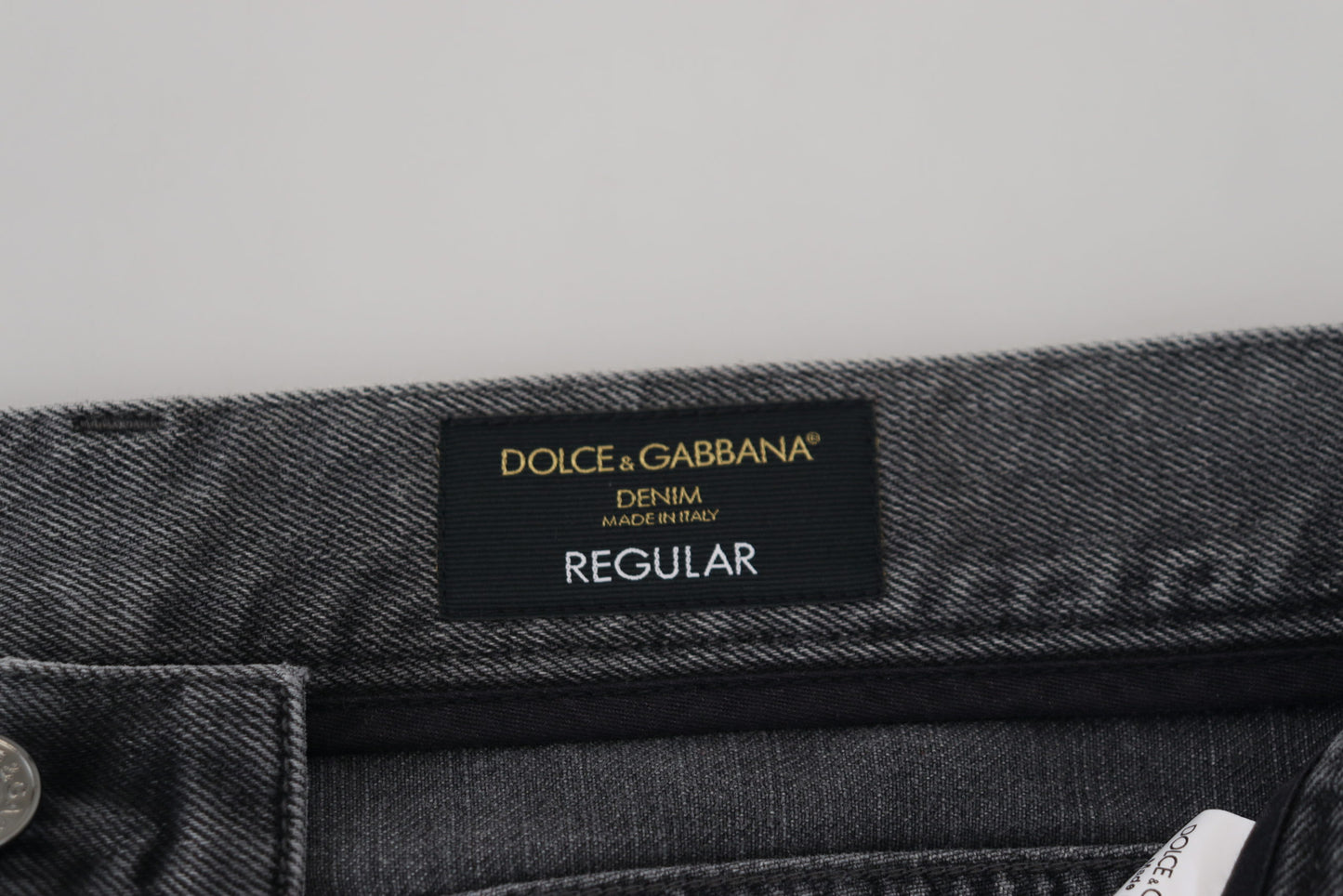 Dolce & Gabbana Elegant Grey Checkered Denim Treasure IT48 / M