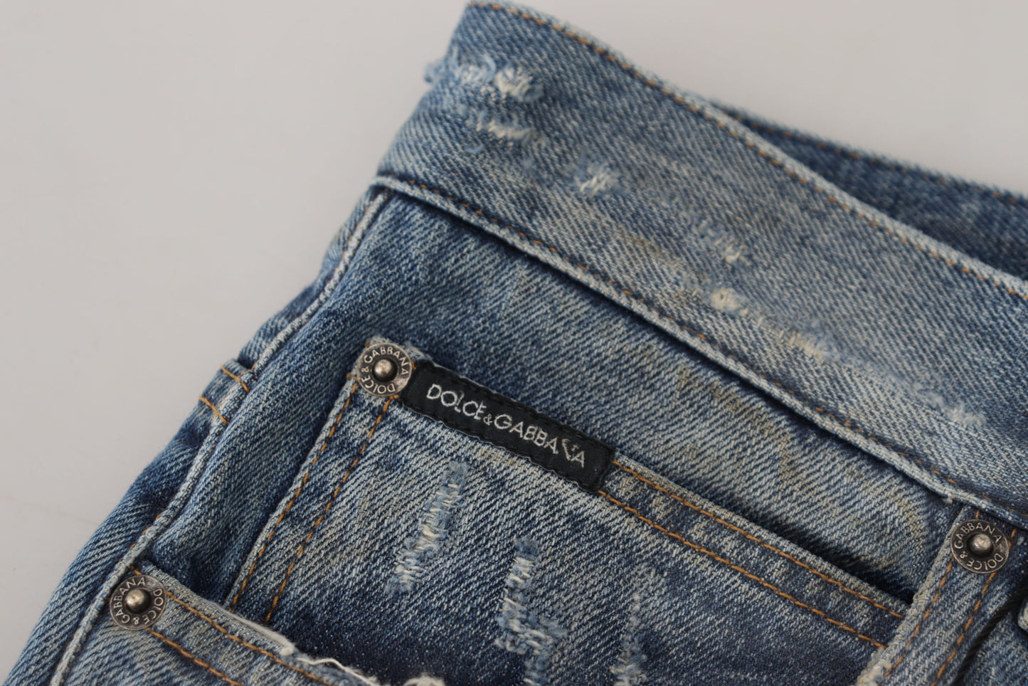 Dolce & Gabbana Stunning Tattered Denim Italian Jeans IT48 / M