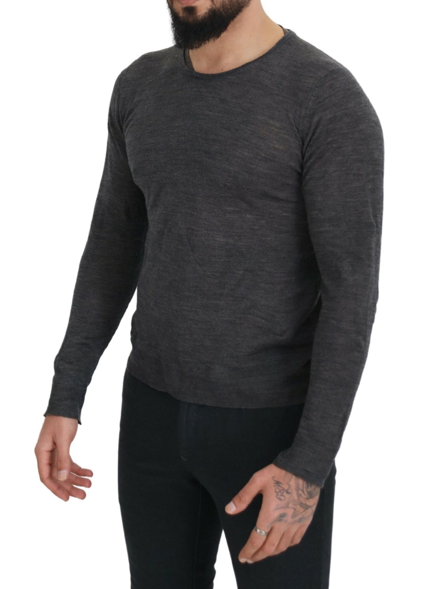 Costume National Sleek Gray Crewneck Pullover Sweater IT48 | M