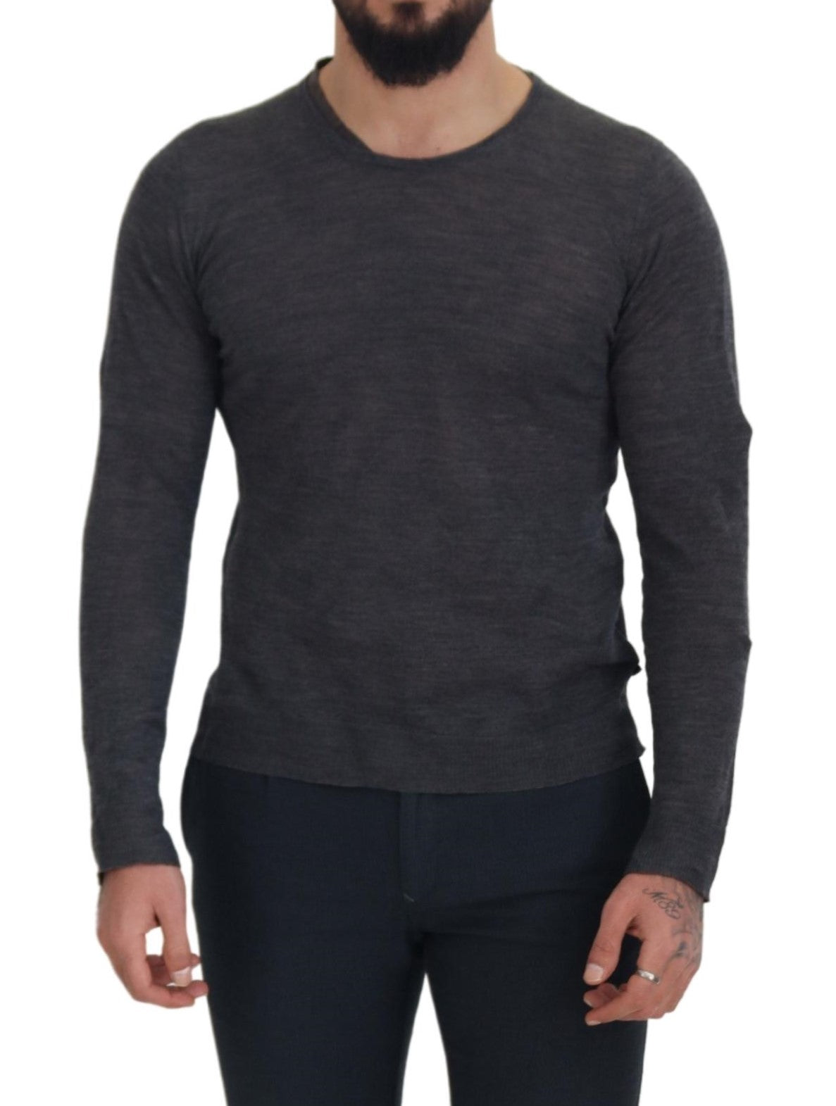 Costume National Sleek Gray Crewneck Pullover Sweater IT48 | M