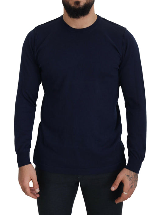 Paolo Pecora Milano Authentic Crewneck Blue Pullover Sweater IT54 | XL