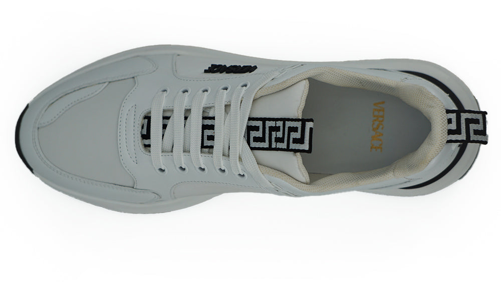 Versace Sleek White Calf Leather Sneakers EU44 / US11