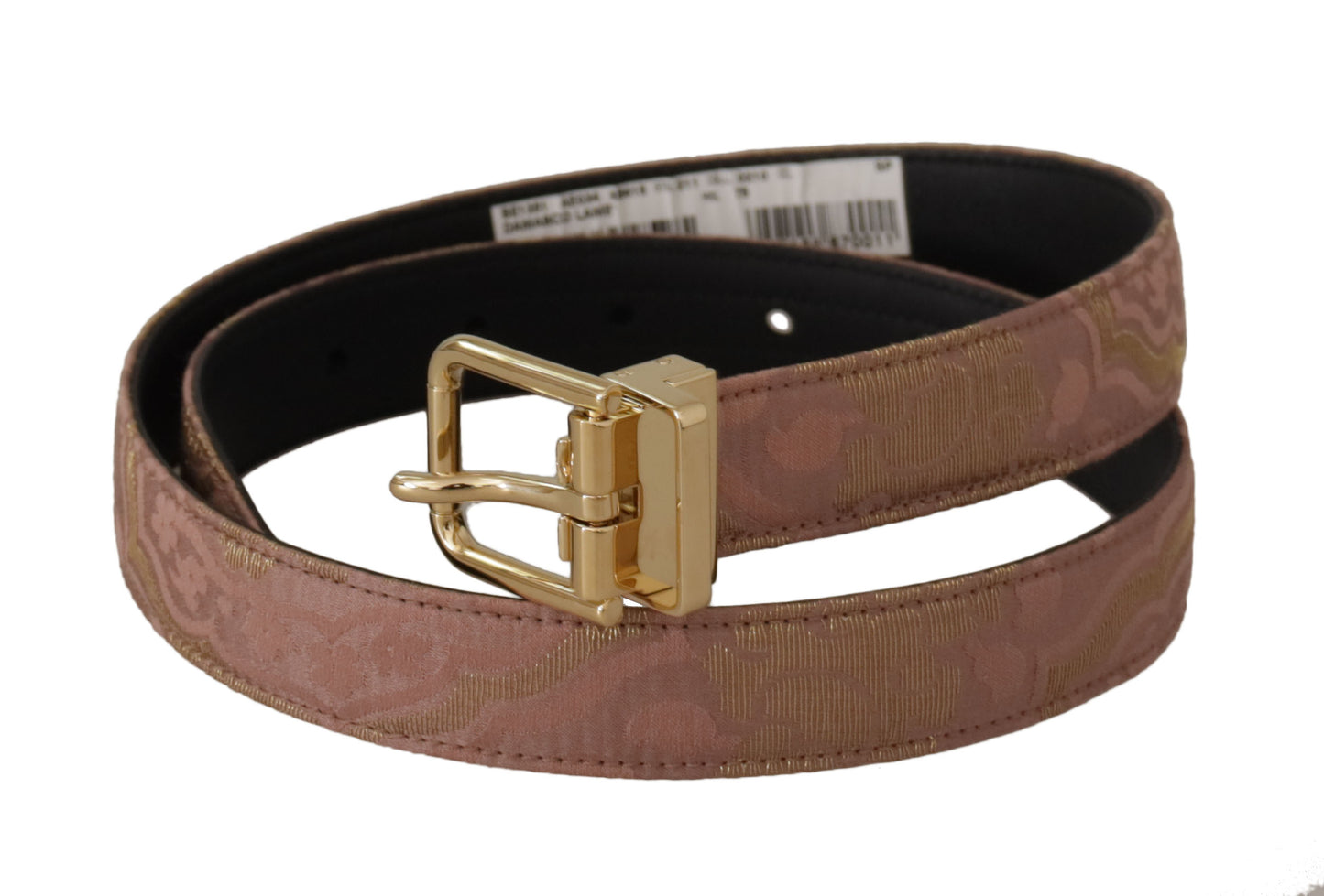 Dolce & Gabbana Chic Rose Pink Leather Belt with Logo Buckle 75CM / 30 INCHES