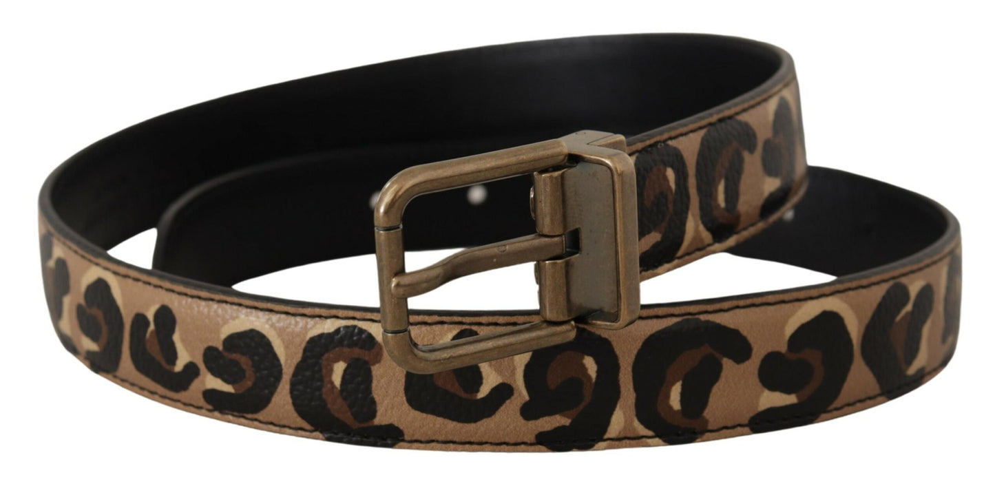 Dolce & Gabbana Chic Engraved Logo Leather Belt 75CM / 30 INCHES