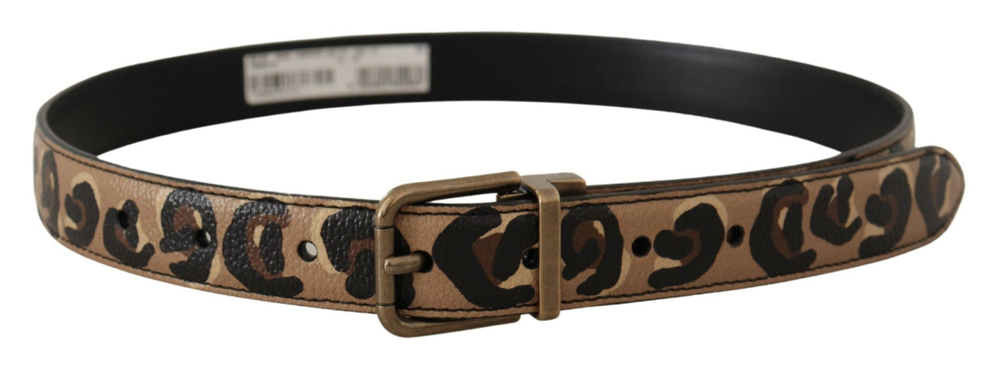 Dolce & Gabbana Chic Engraved Logo Leather Belt 75CM / 30 INCHES