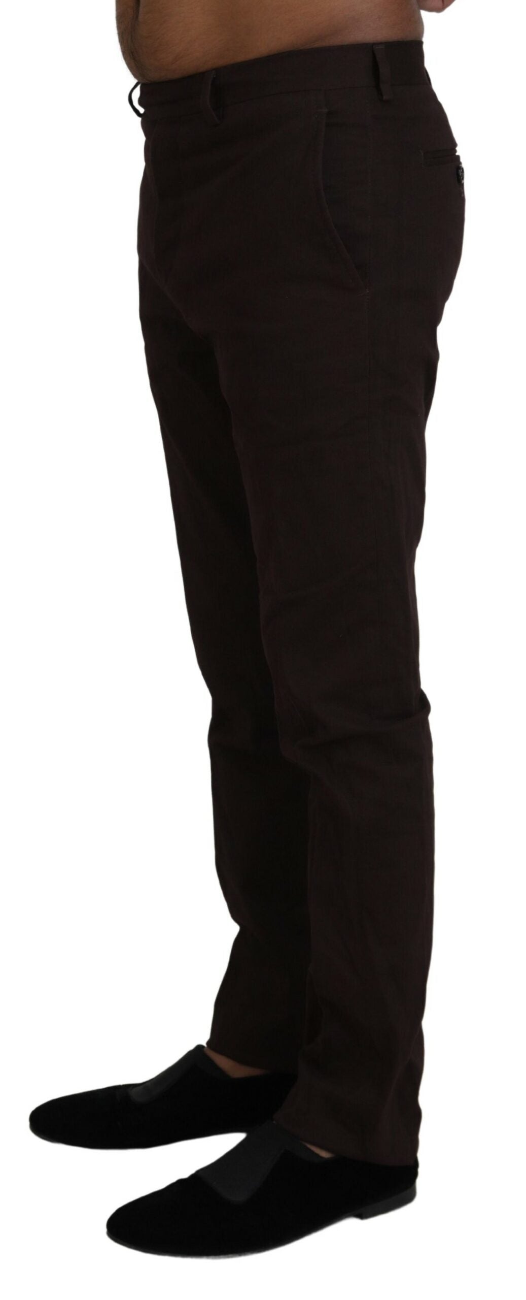 BENCIVENGA Elegant Brown Cotton Blend Trousers IT48 | M