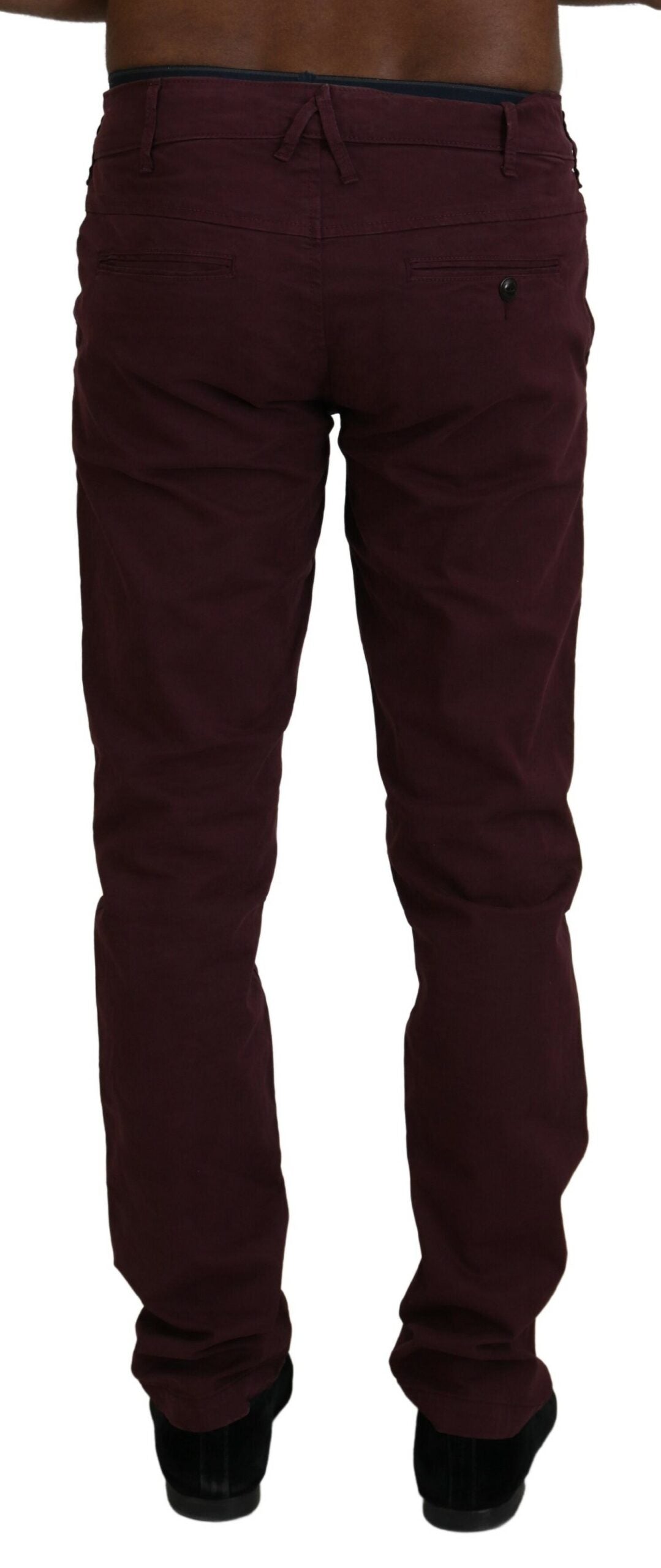 CYCLE Maroon Skinny Fit Cotton Pants IT46 | S