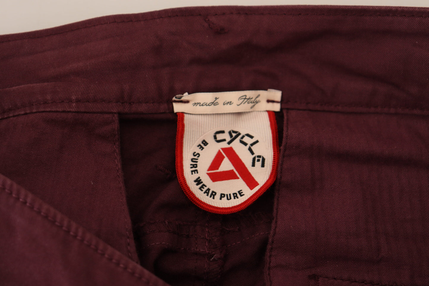 CYCLE Maroon Skinny Fit Cotton Pants IT46 | S