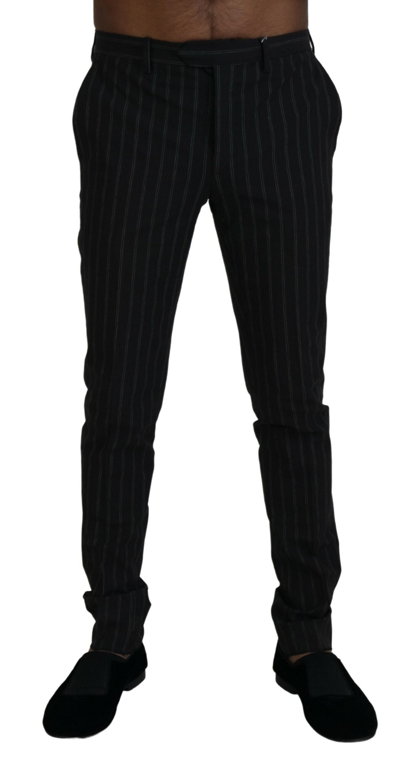 BENCIVENGA Elegant Striped Viscose Dress Pants for Men IT46 | S