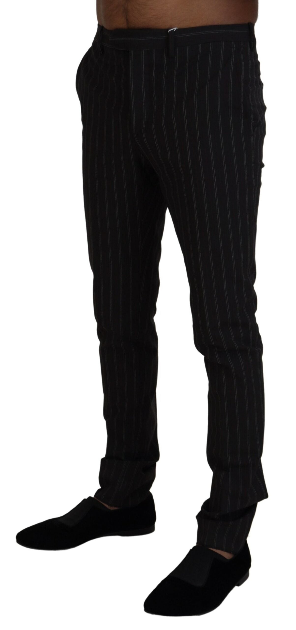 BENCIVENGA Elegant Striped Viscose Dress Pants for Men IT46 | S