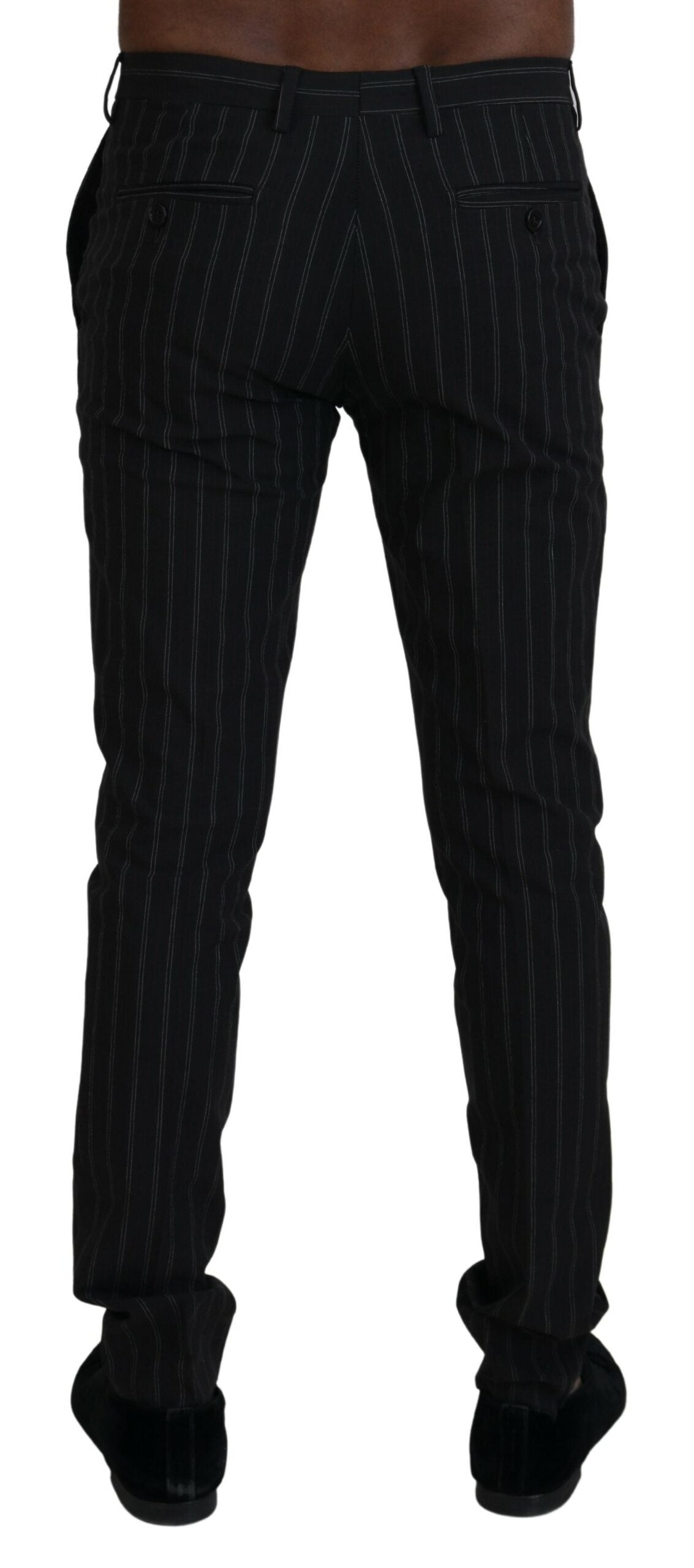 BENCIVENGA Elegant Striped Viscose Dress Pants for Men IT46 | S