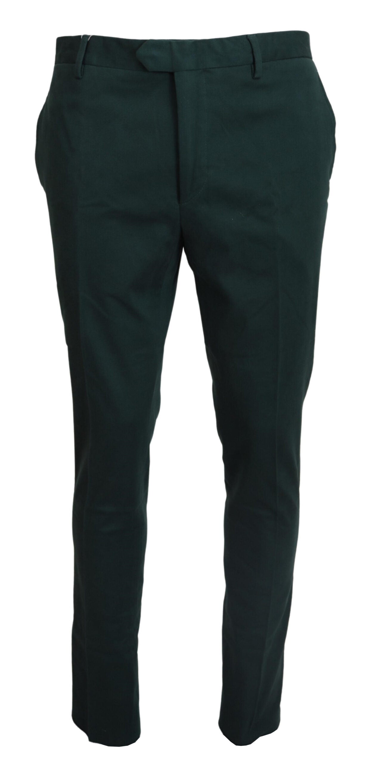 BENCIVENGA Elegant Dark Green Chino Trousers IT46 | S