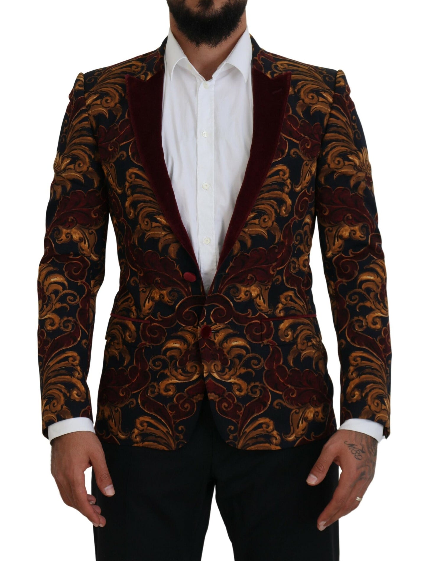 Dolce & Gabbana Elegant Multicolor Wool Blend Blazer IT46 / S