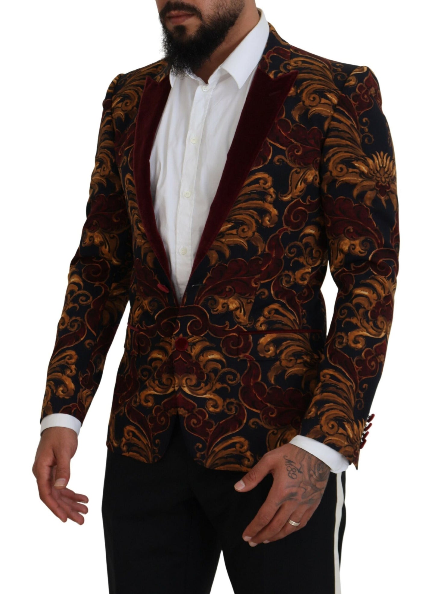 Dolce & Gabbana Elegant Multicolor Wool Blend Blazer IT46 / S