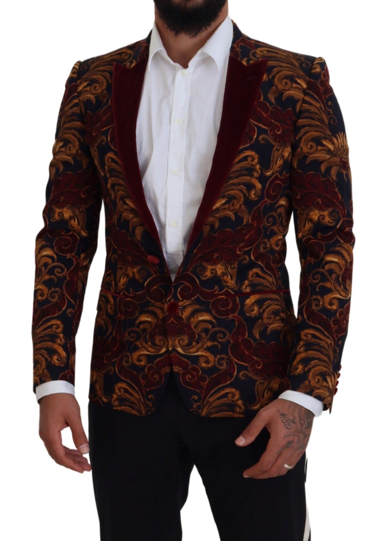 Dolce & Gabbana Elegant Multicolor Wool Blend Blazer IT46 / S