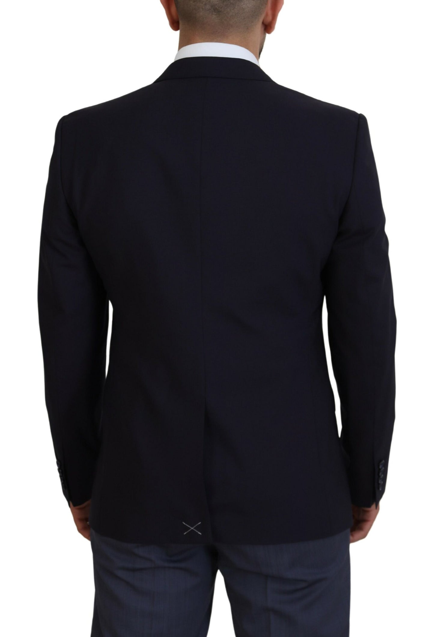 Dolce & Gabbana Elegant Navy Wool Blend Martini Blazer IT52 / L