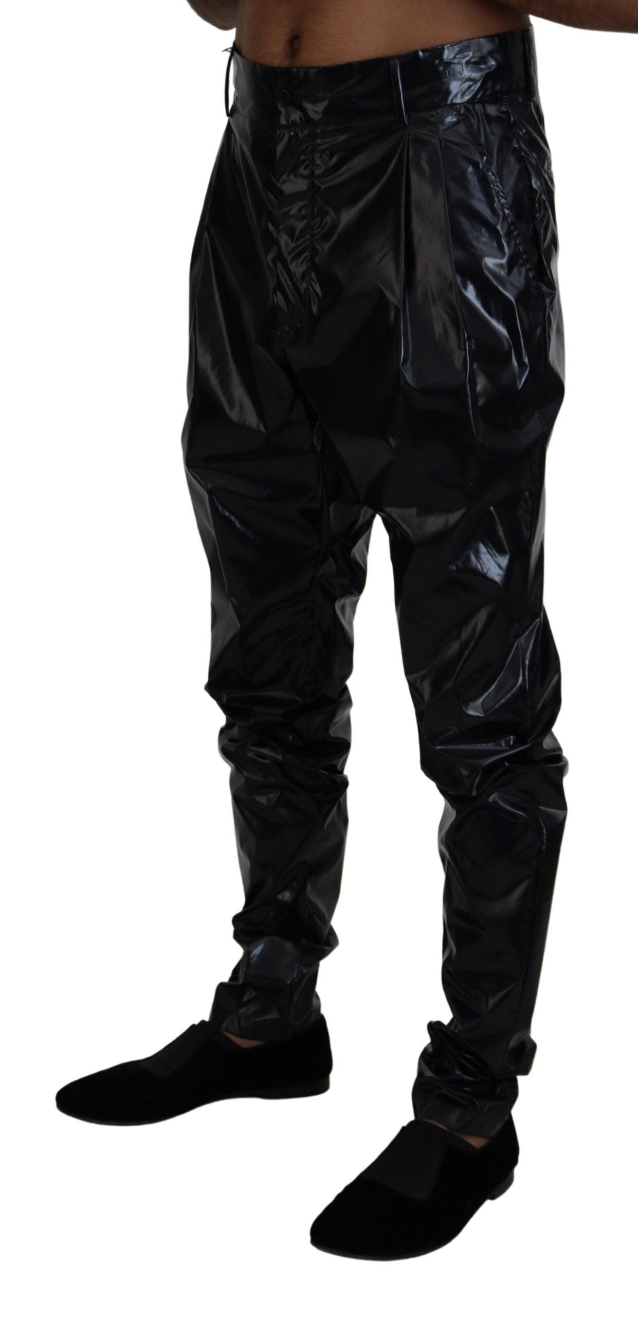 Dolce & Gabbana Sleek Italian Black MainLine Pants IT48 / M