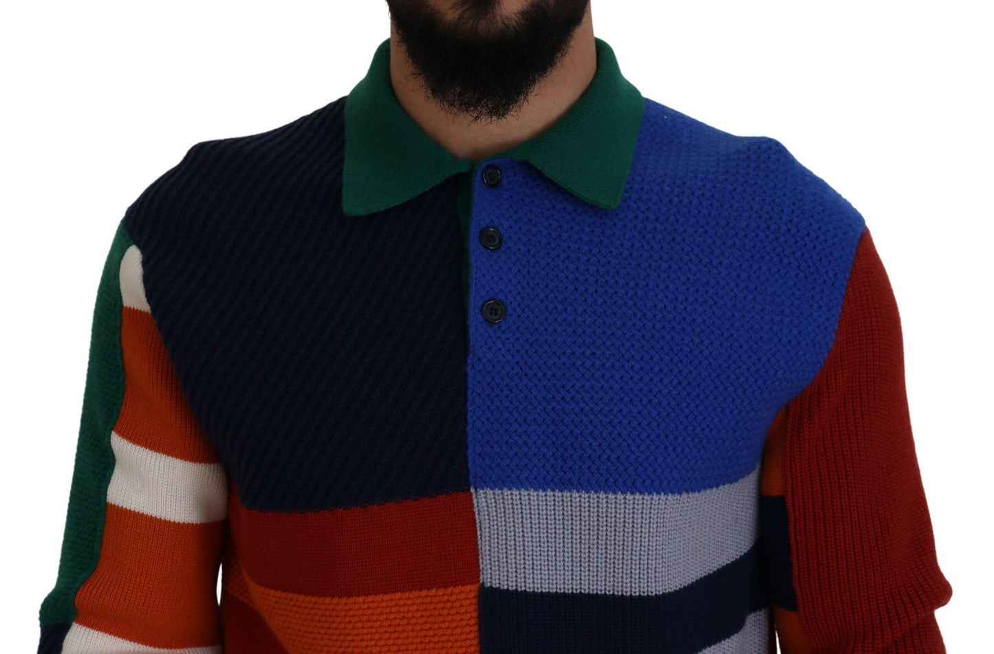 Dolce & Gabbana Pullover Sweater in Multicolor Stripes IT48 / M