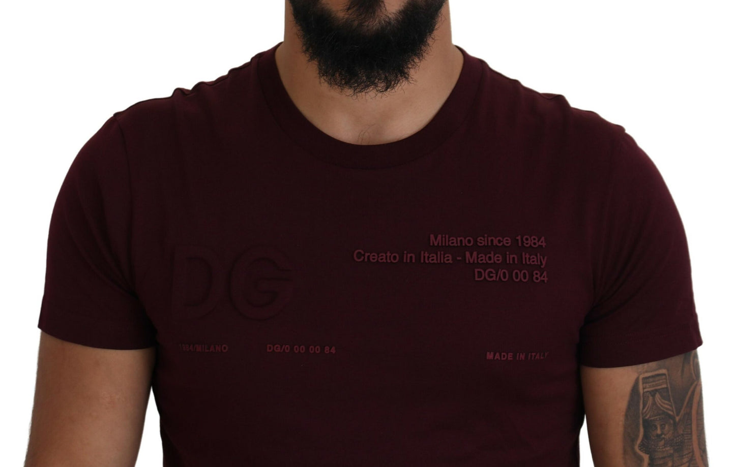 Dolce & Gabbana Elegant Maroon Crew Neck Casual Tee IT42 | XL