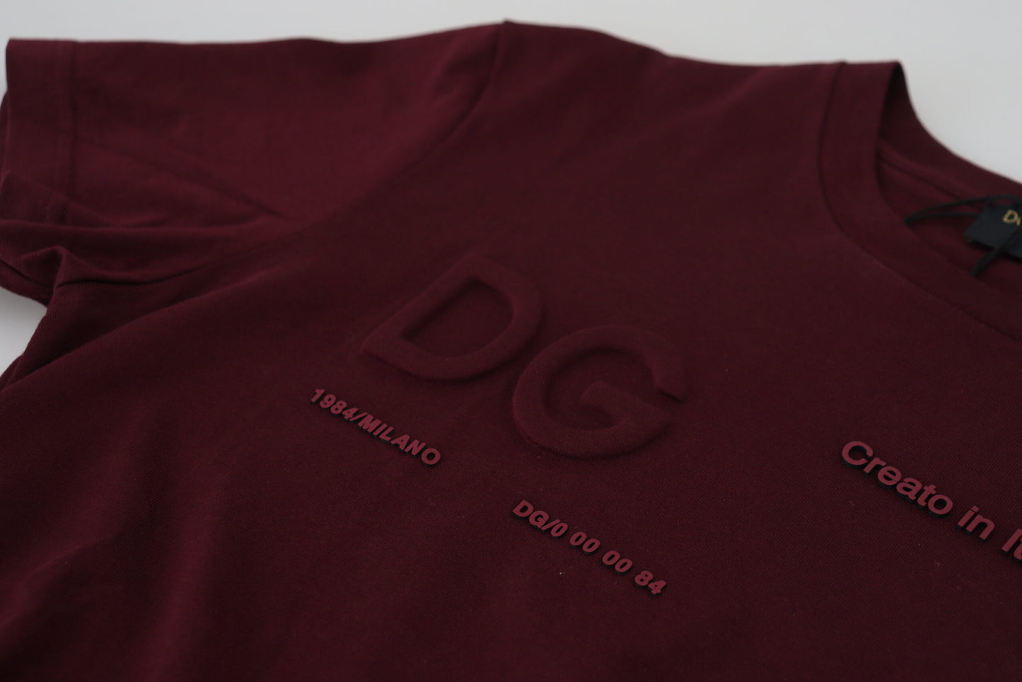 Dolce & Gabbana Elegant Maroon Crew Neck Casual Tee IT42 | XL