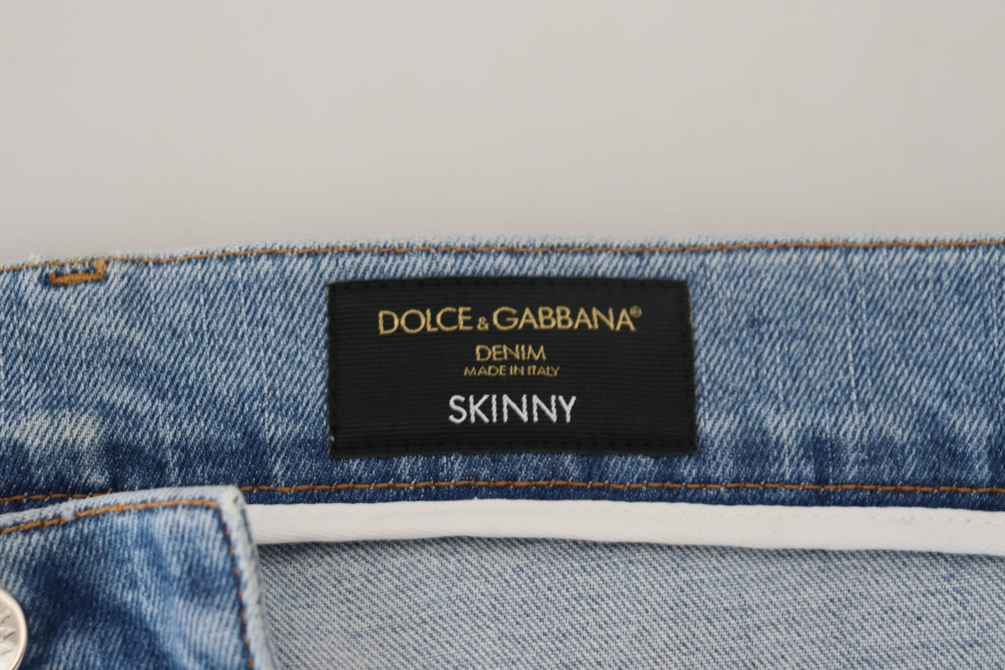 Dolce & Gabbana Elegant Slim Fit Light Blue Denim Pants IT60 / 3XL