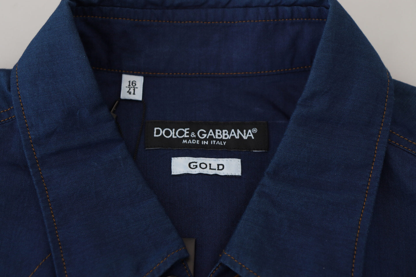 Dolce & Gabbana Elegant Blue Denim Casual Shirt IT38 / XS