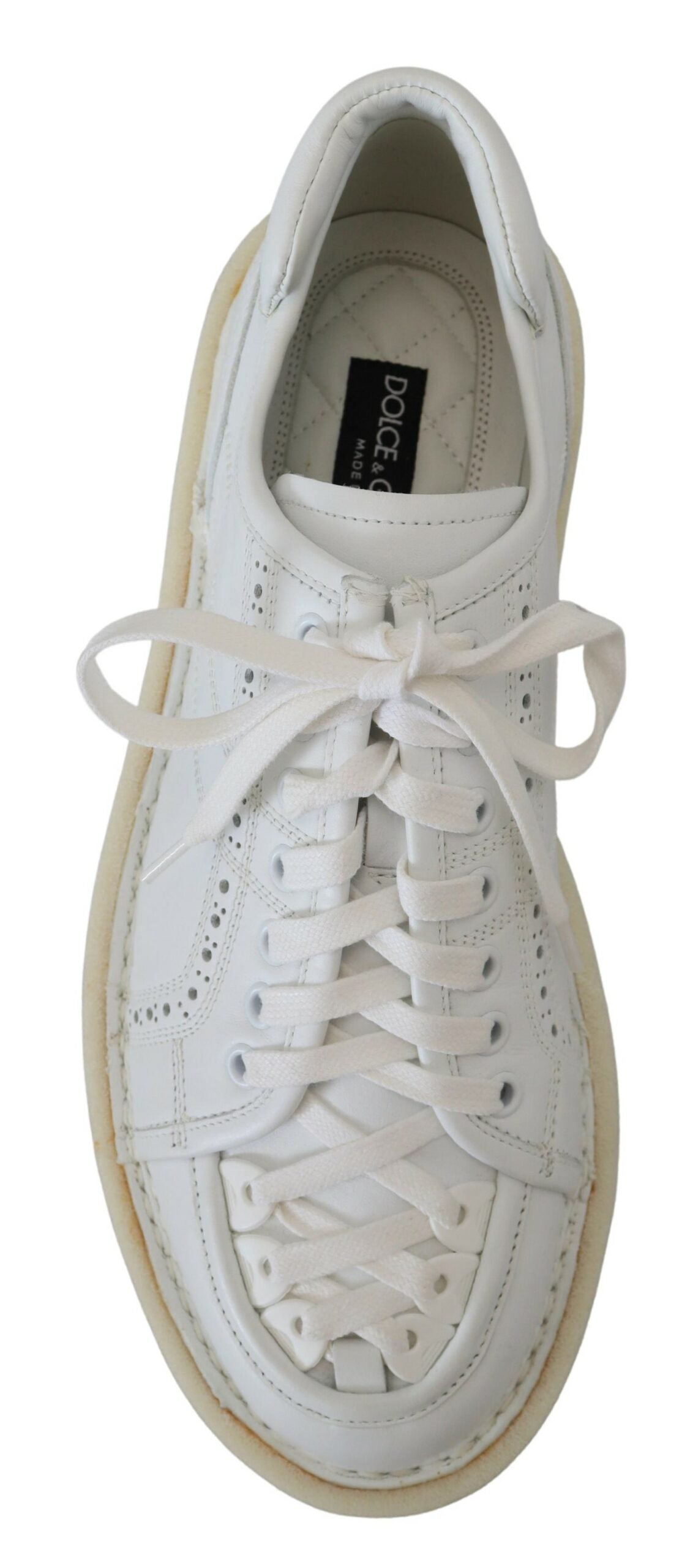 Dolce & Gabbana Elegant White Low Top Oxford Sneakers EU43.5 / US10.5