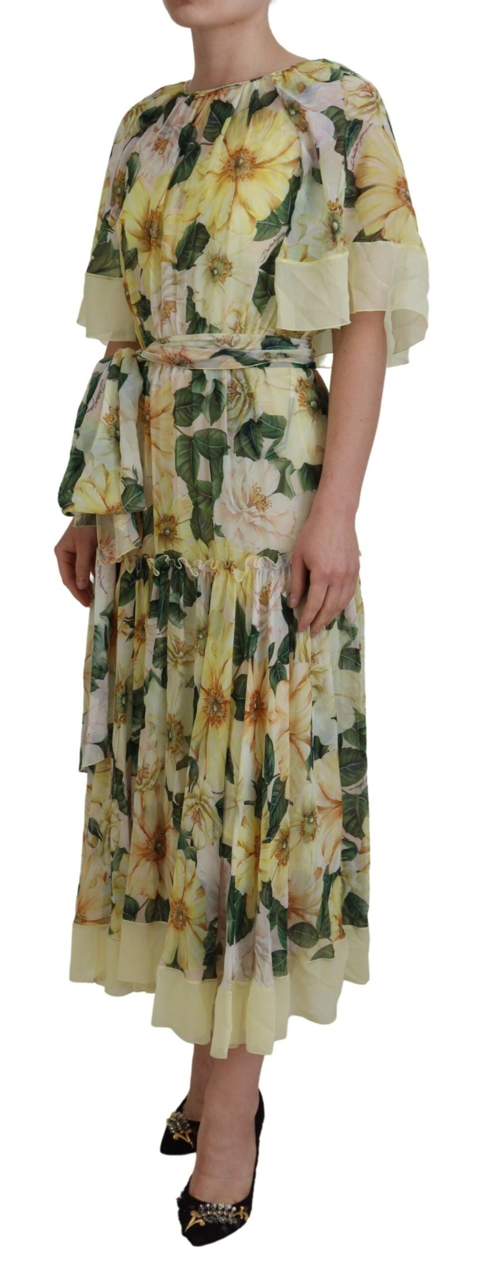 Dolce & Gabbana Elegant Silk Floral Maxi  Dress IT36 / XXS