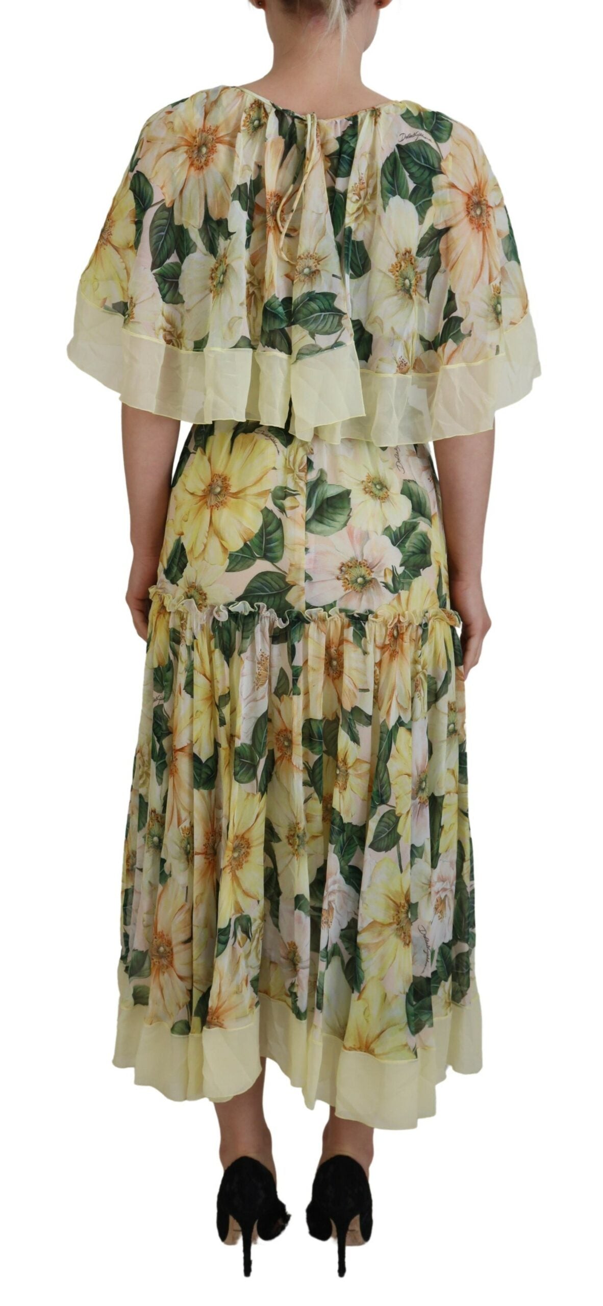 Dolce & Gabbana Elegant Silk Floral Maxi  Dress IT36 / XXS