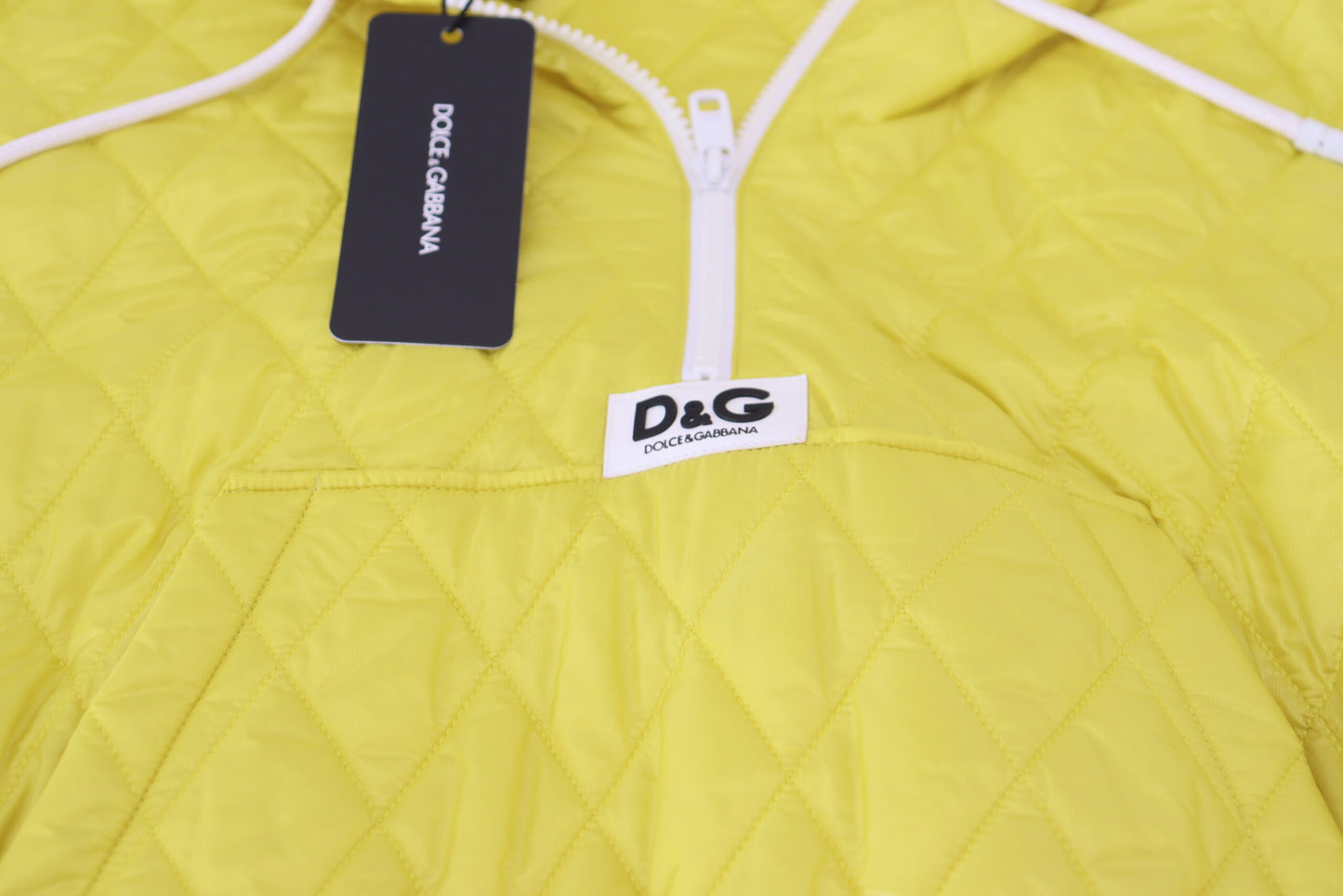 Dolce & Gabbana Elegant Yellow Hooded Jacket IT40 | S