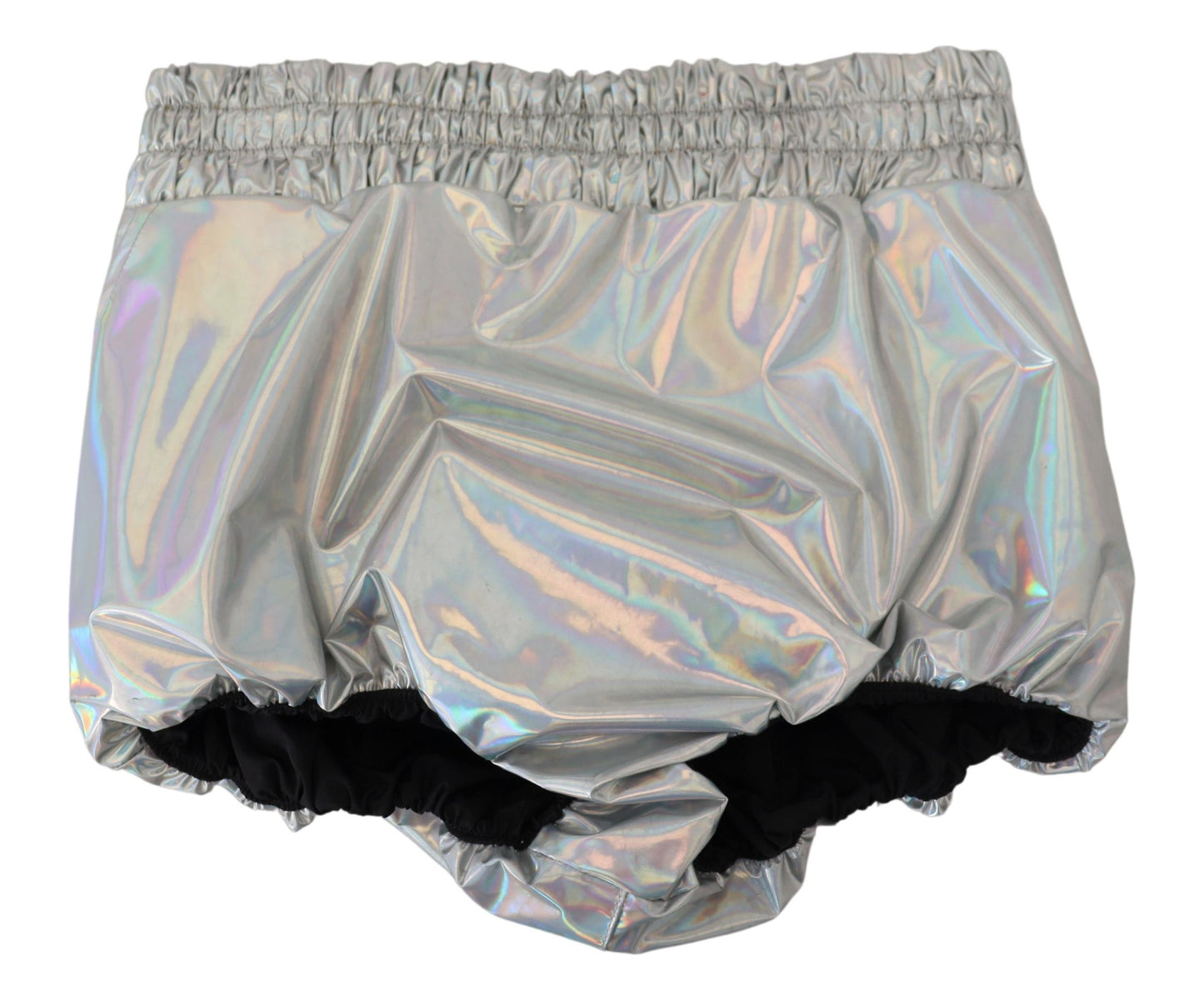 Dolce & Gabbana Elevated Elegance Silver High Waist Shorts IT40 | S