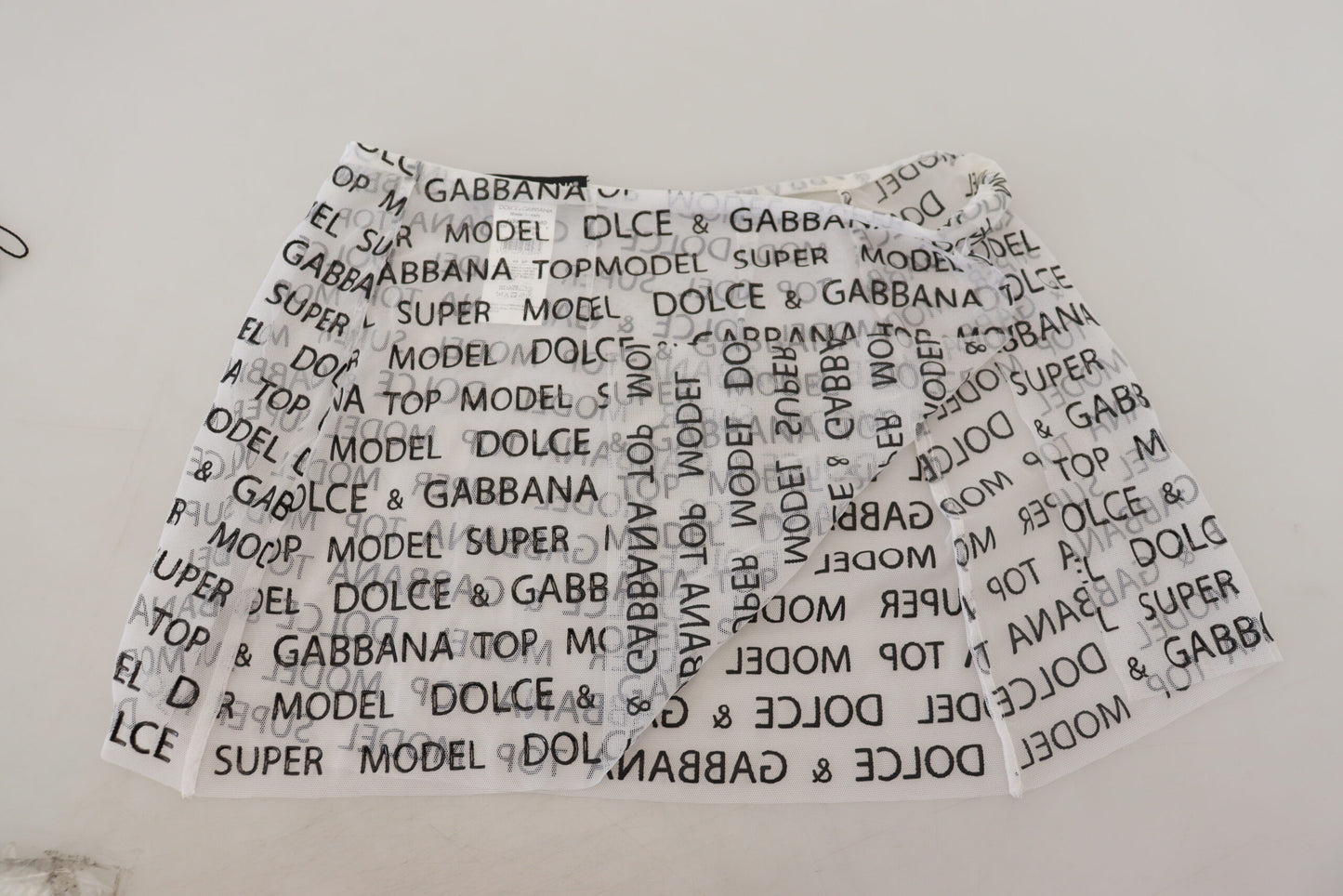 Dolce & Gabbana Elegant White Logo Print Mini Skirt IT40 | S