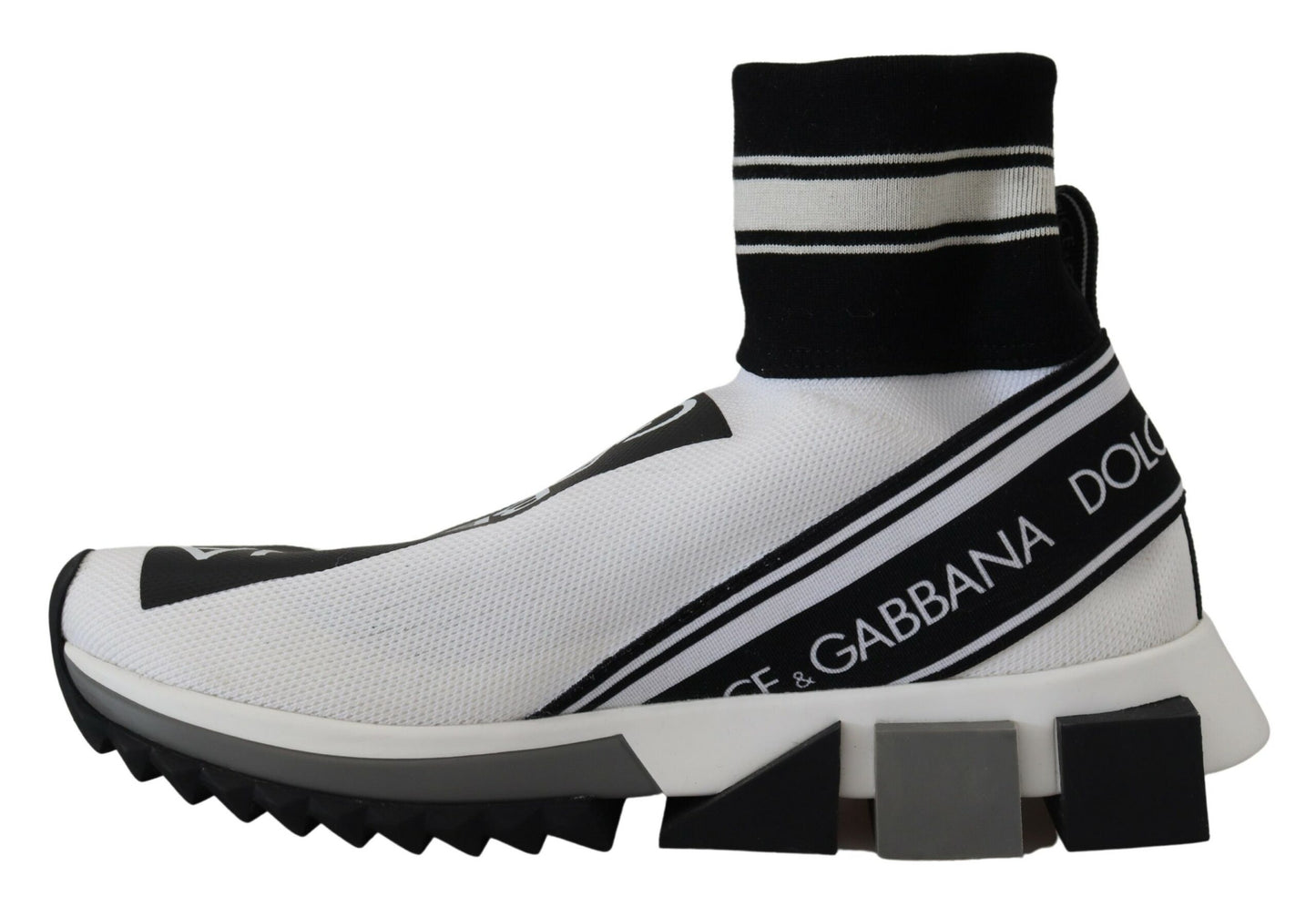 Dolce & Gabbana Chic Black and White Sorrento Slip-On Sneakers EU36 / US5.5