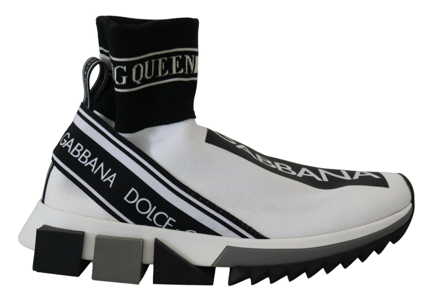 Dolce & Gabbana Chic Black and White Sorrento Slip-On Sneakers EU36 / US5.5