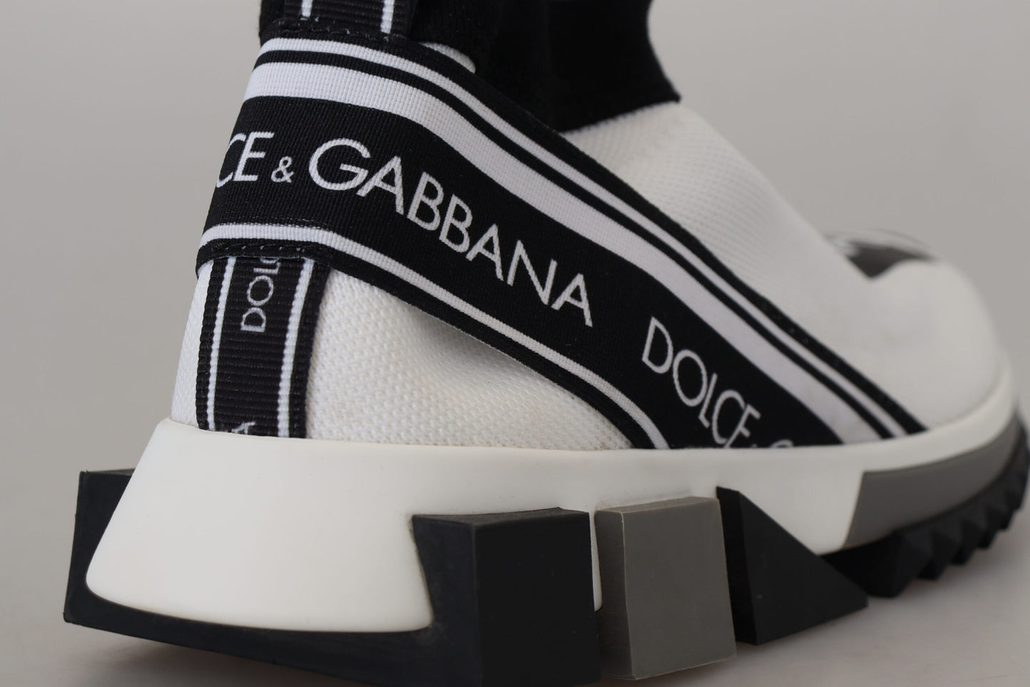 Dolce & Gabbana Chic Black and White Sorrento Slip-On Sneakers EU36 / US5.5