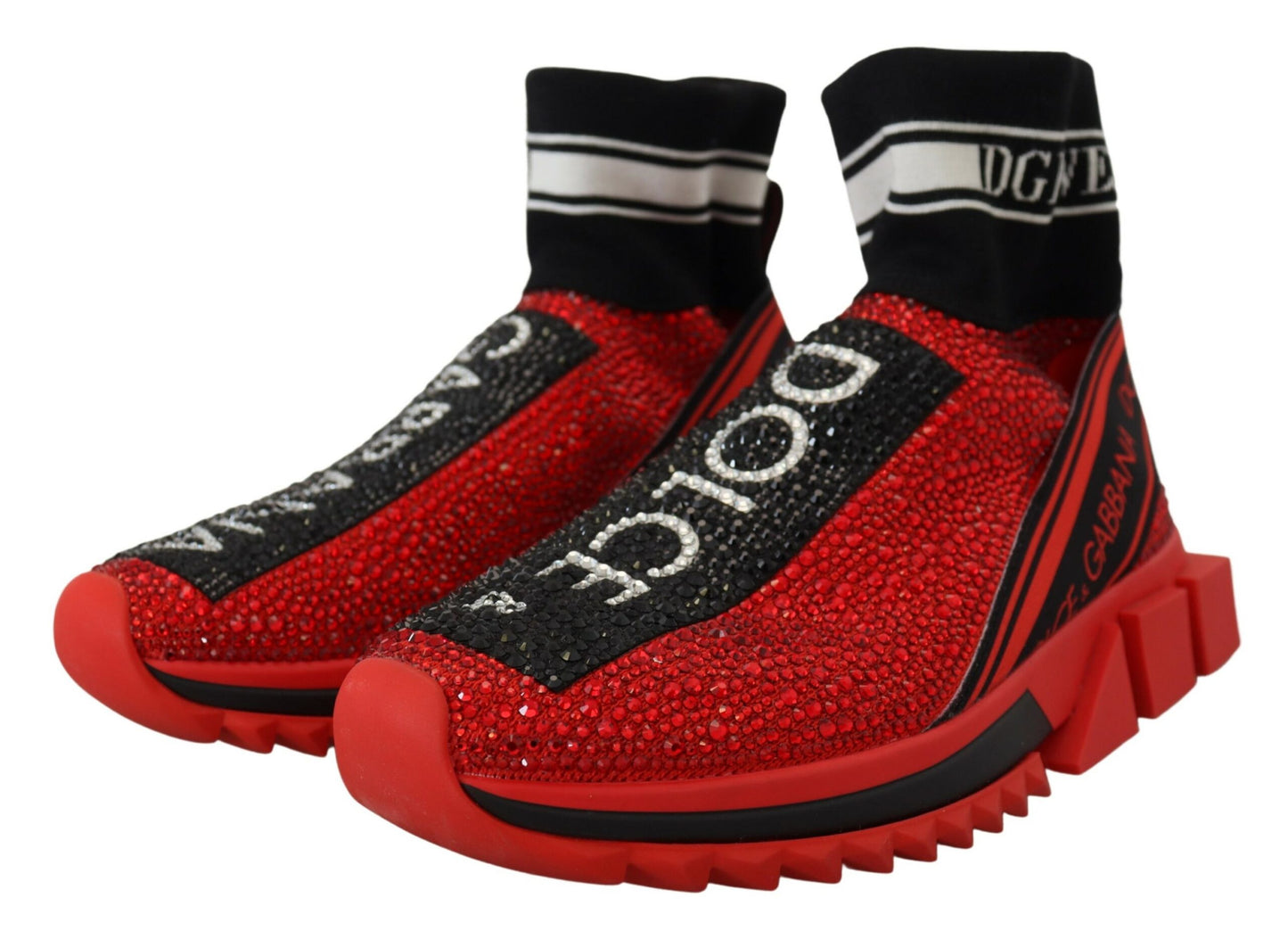 Dolce & Gabbana Exquisite Red Sorrento Slip-On Sneakers EU35 / US4.5