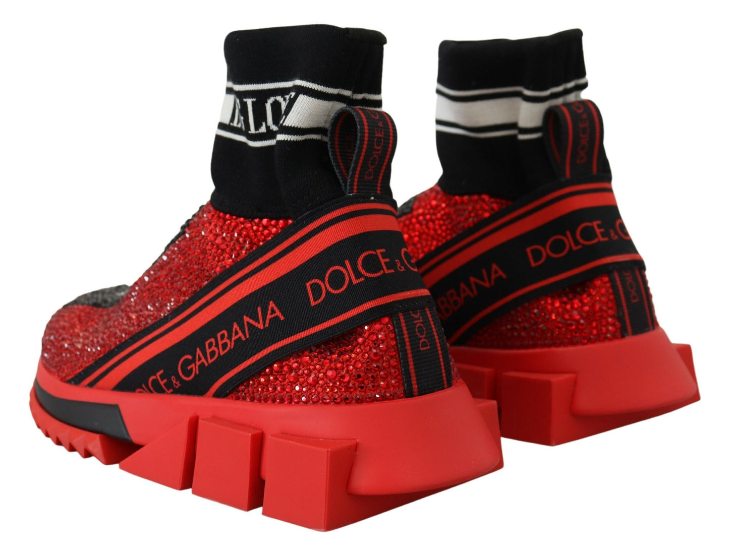 Dolce & Gabbana Exquisite Red Sorrento Slip-On Sneakers EU35 / US4.5