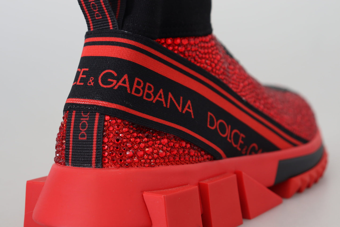 Dolce & Gabbana Exquisite Red Sorrento Slip-On Sneakers EU35 / US4.5