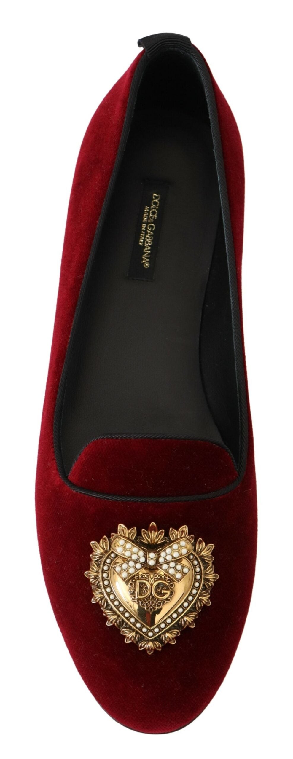 Dolce & Gabbana Bordeaux Velvet Devotion Loafers EU35.5 / US5