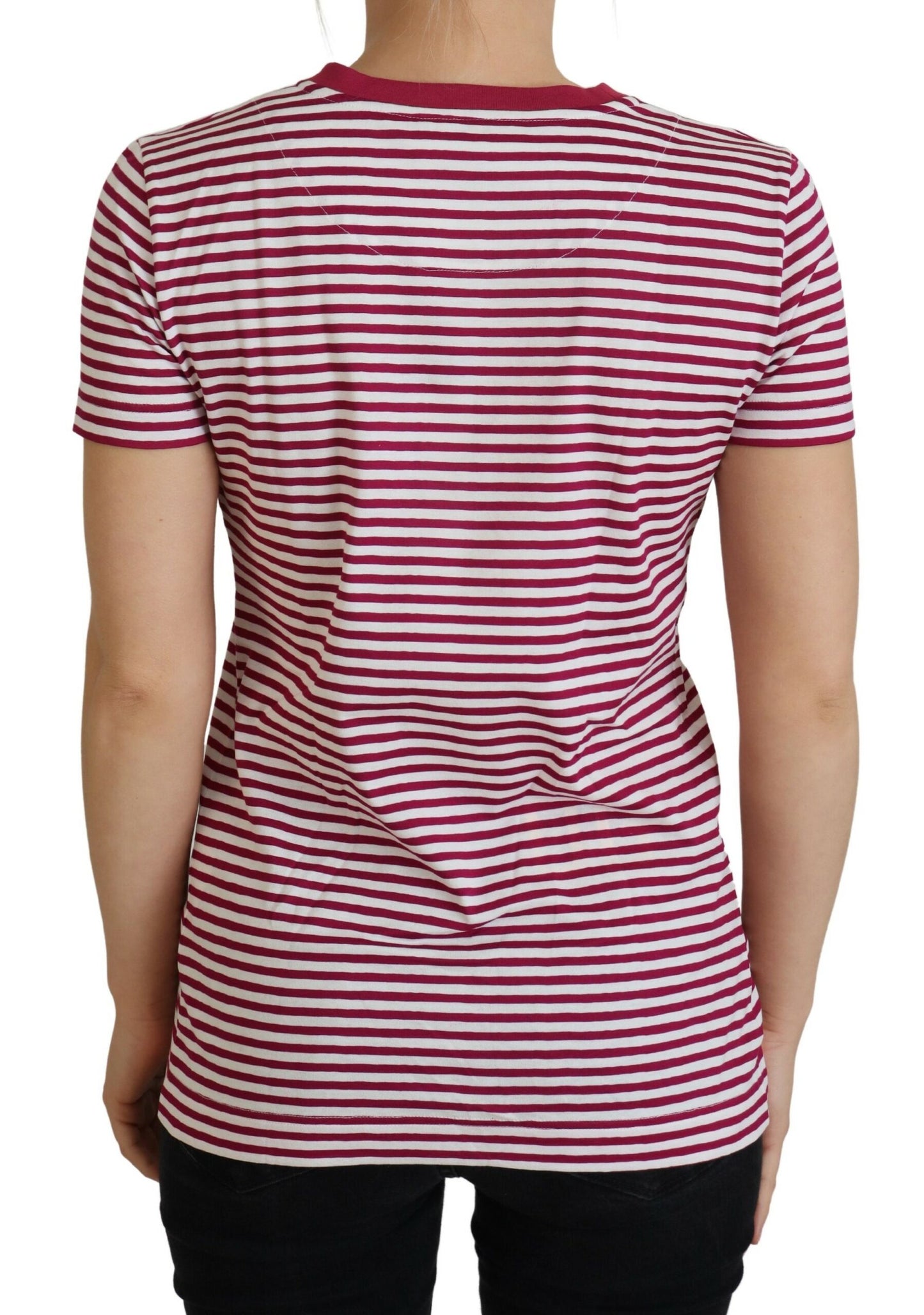 Dolce & Gabbana Exclusive Striped Ibiza Crew Neck Tee IT42 / M