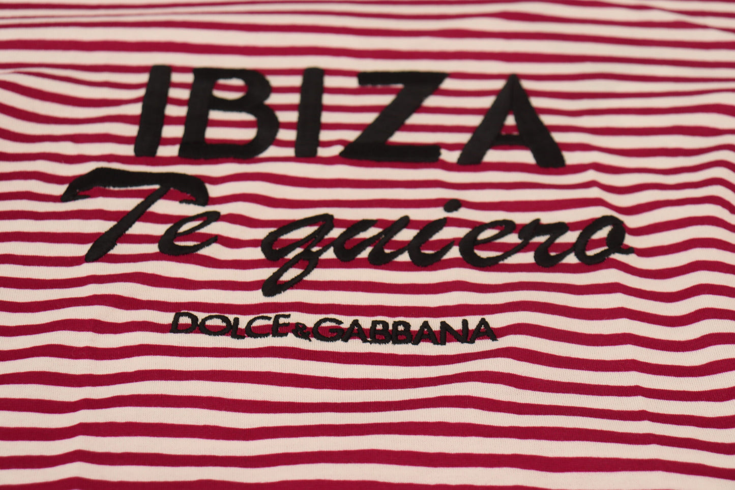 Dolce & Gabbana Exclusive Striped Ibiza Crew Neck Tee IT42 / M