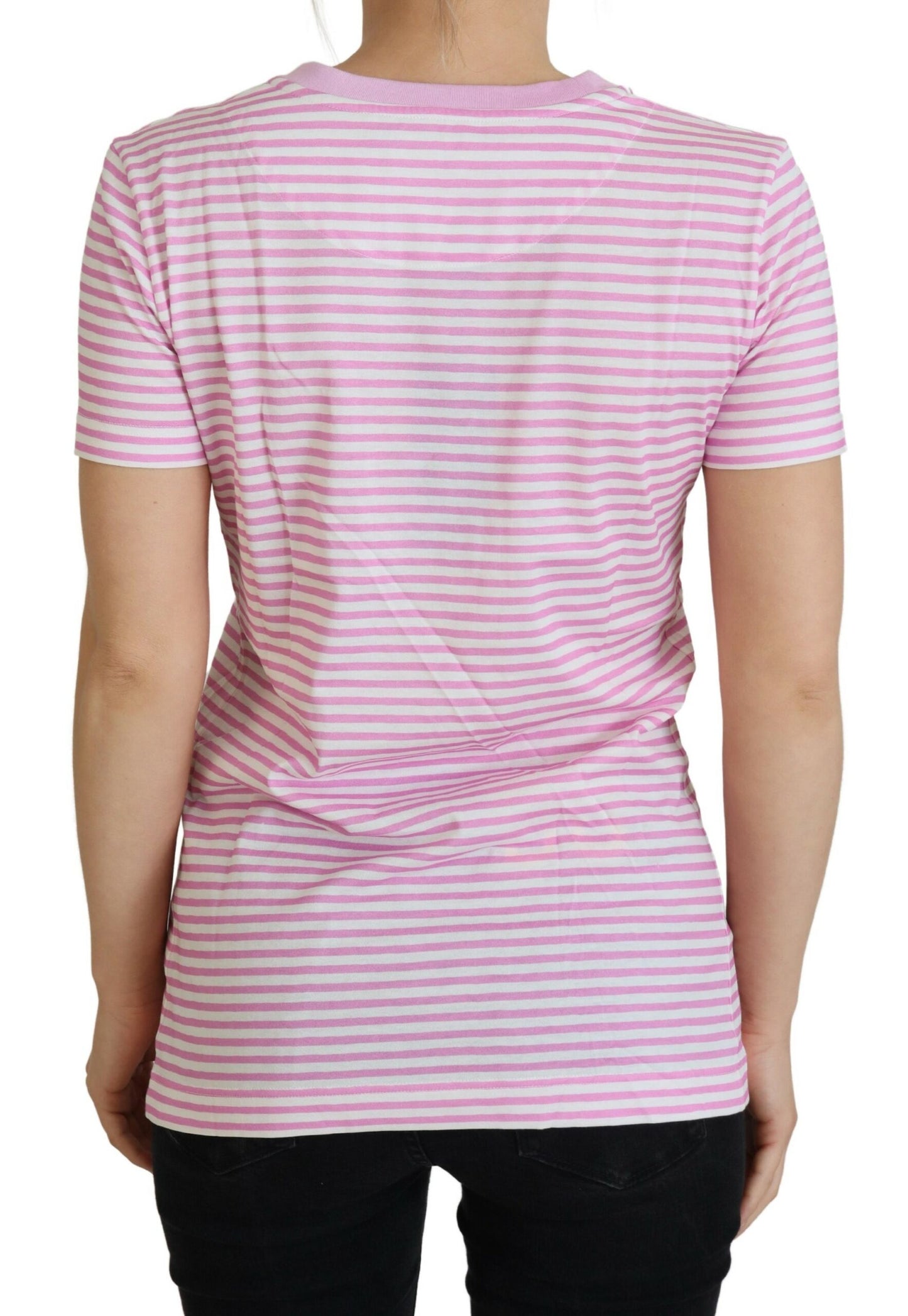 Dolce & Gabbana Exclusive Striped Love Affair Cotton Tee IT38 / XS