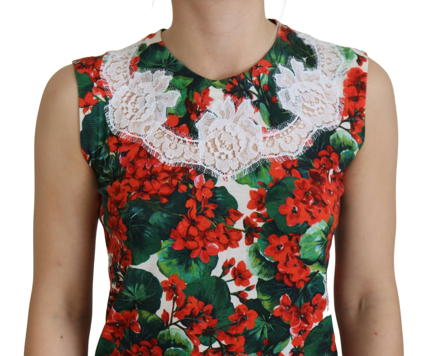 Dolce & Gabbana Chic Floral Print Tank Top Vest IT46 / L