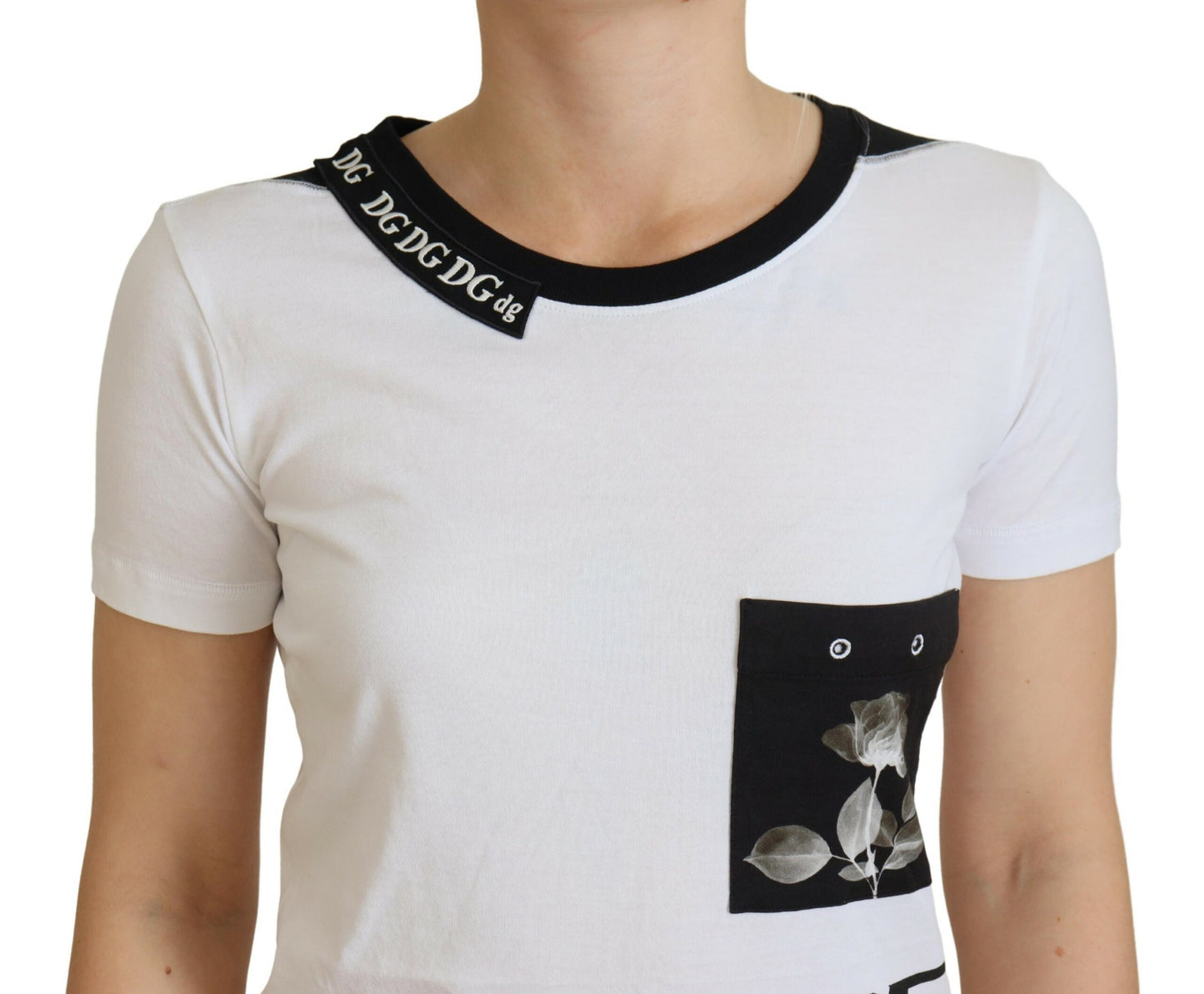 Dolce & Gabbana Chic Monochrome 'Here and Now' Cotton Tee IT36 / XS