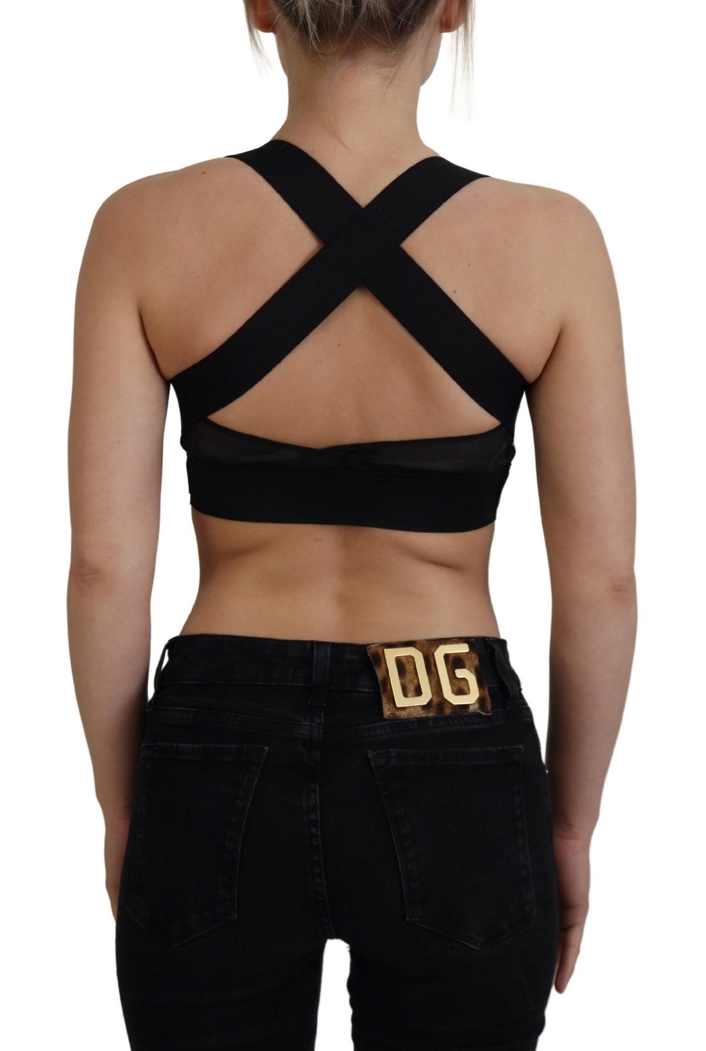 Dolce & Gabbana Elegant Cropped Top with Front Zipper IT40 / S