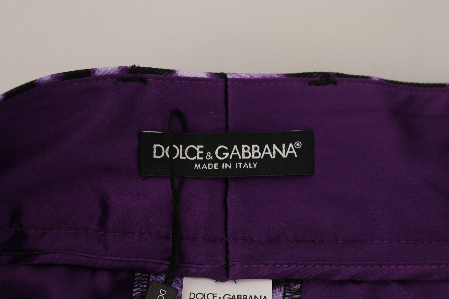 Dolce & Gabbana Elegant High Waist Straight Purple Pants IT40 / S