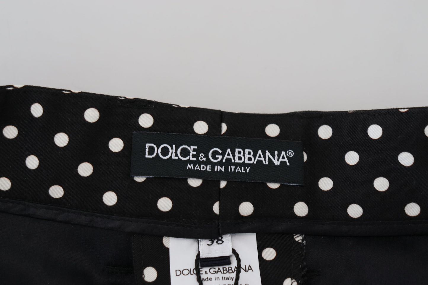 Dolce & Gabbana Elegant High-Waist Polka Dot Pants IT38 / XS